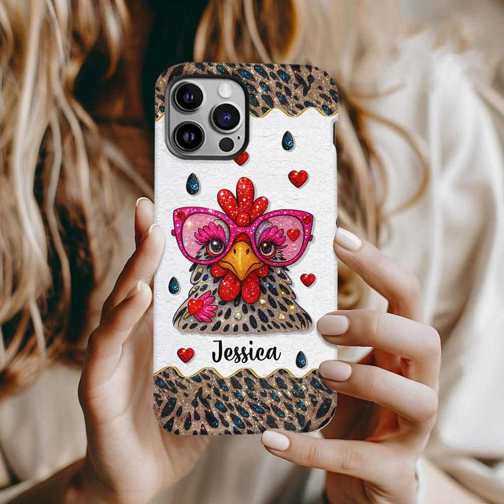 Crazy Chicken Lady - Personalized Chicken Full Print Phone Case