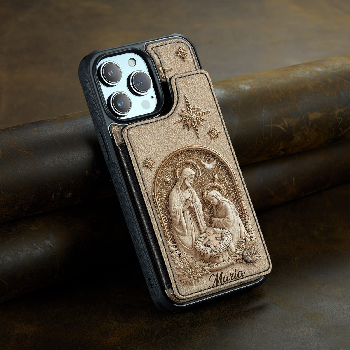 The Holy Family - Personalized Christian Fully Printed Wallet Phone Case