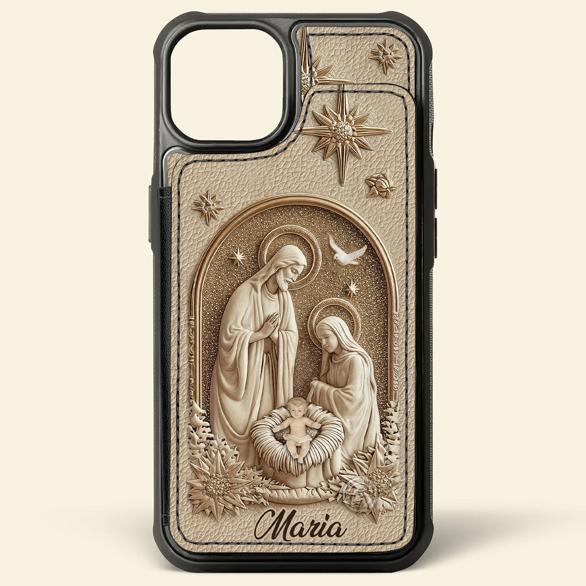 The Holy Family - Personalized Christian Fully Printed Wallet Phone Case
