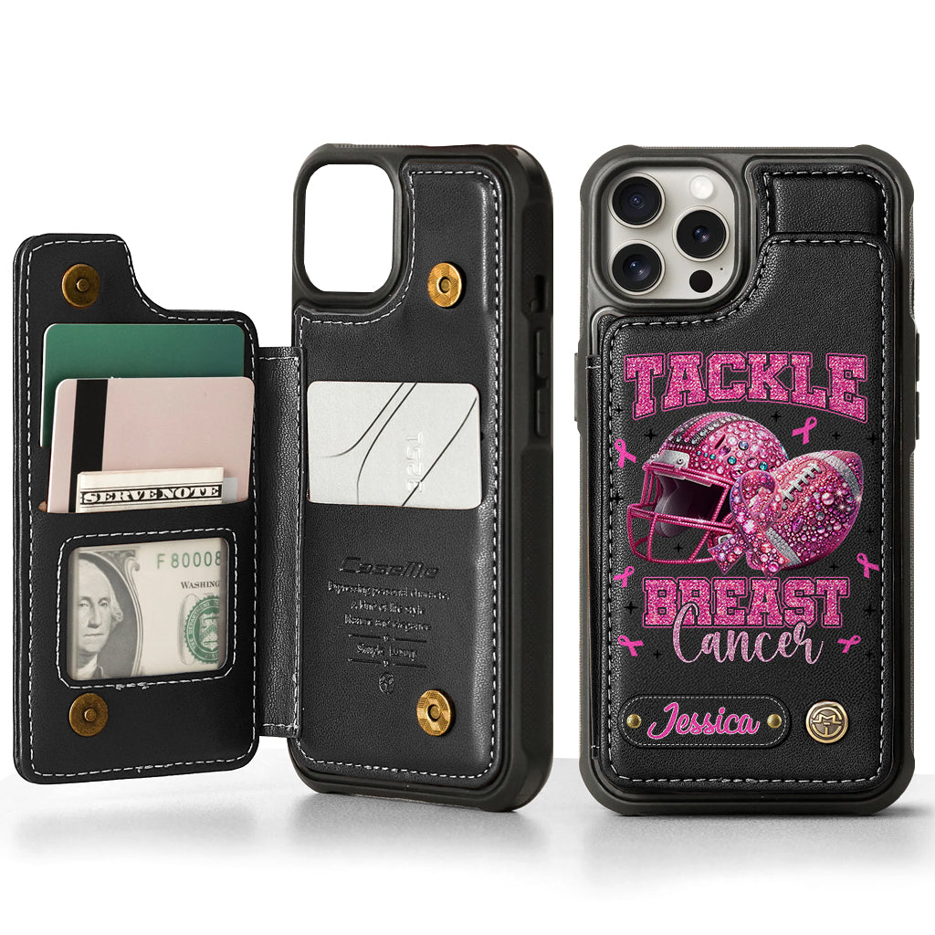Pink Out - Personalized Football Wallet Phone Case