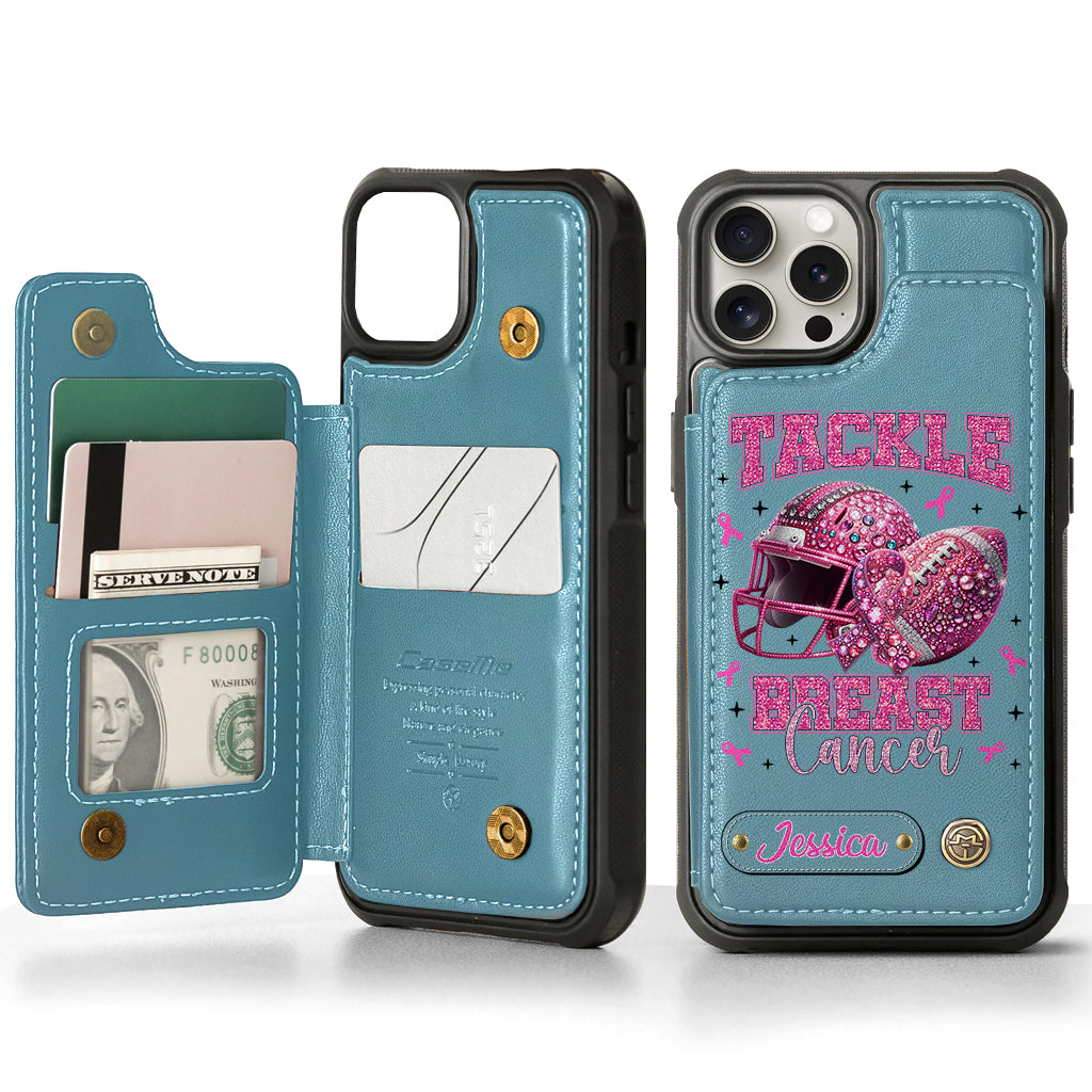 Pink Out - Personalized Football Wallet Phone Case