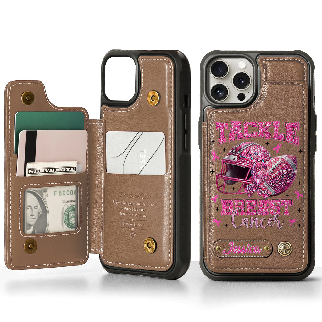 Pink Out - Personalized Football Wallet Phone Case