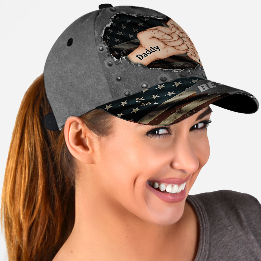 Gift For Dad Best Dad Ever Fist Bump - Personalized Father Classic Cap