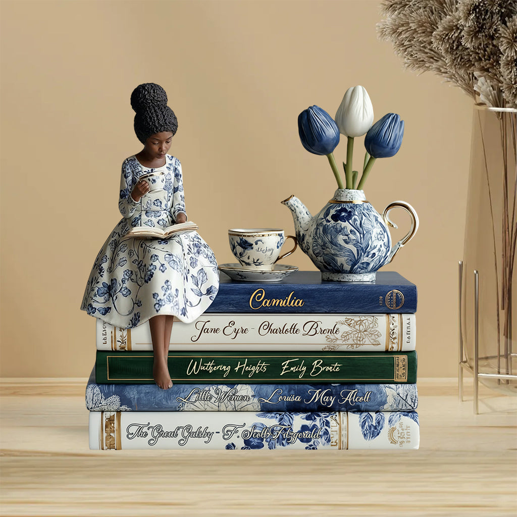 Love Books - Personalized African American Custom Shaped Acrylic Plaque