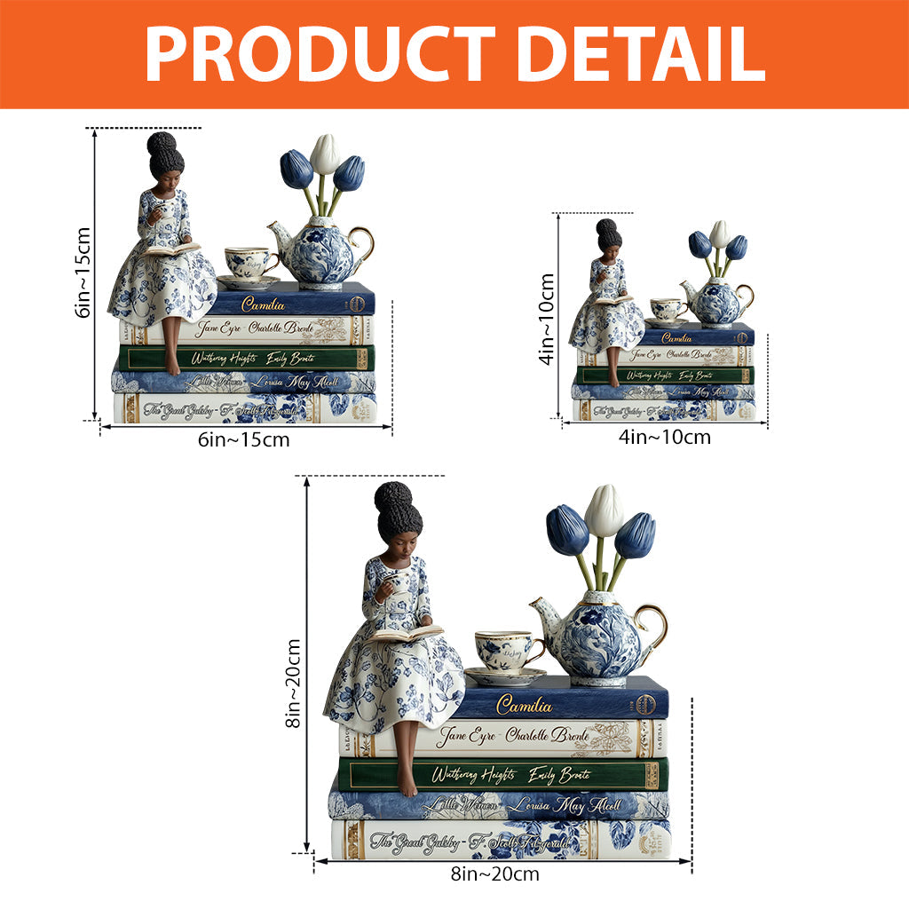 Love Books - Personalized African American Custom Shaped Acrylic Plaque