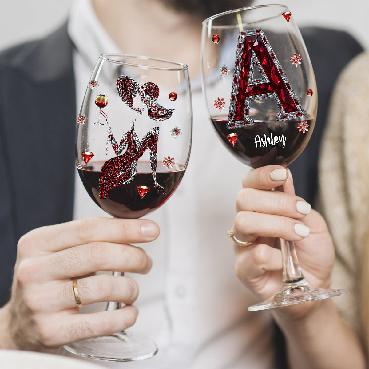 Love Wine - Personalized Wine Wine Glass With Long Stem