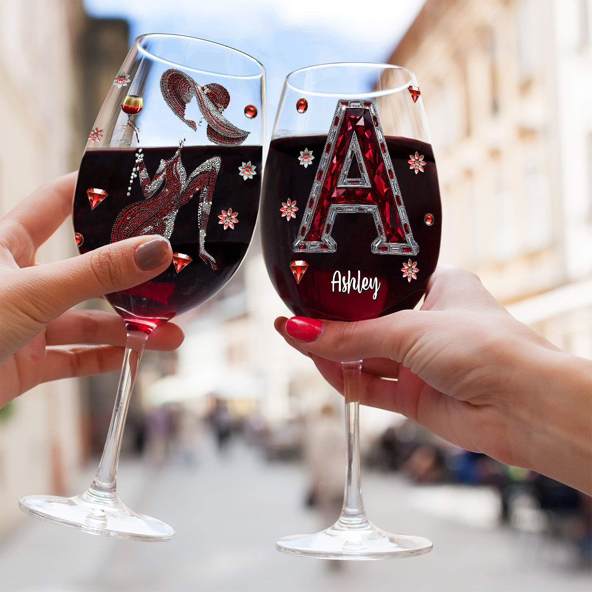 Love Wine - Personalized Wine Wine Glass With Long Stem