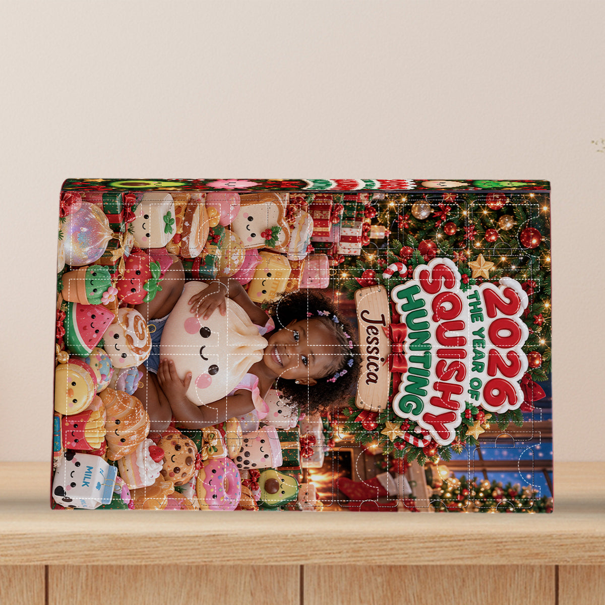 The Year Of Squishy Hunting - Personalized Kid Advent Calendar With Ornaments