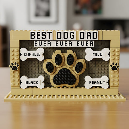Best Dog Dad Ever - Personalized Dog Custom Shaped Acrylic Plaque