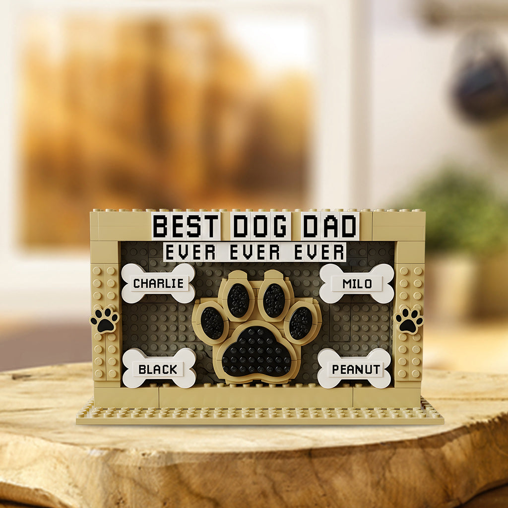 Best Dog Dad Ever - Personalized Dog Custom Shaped Acrylic Plaque