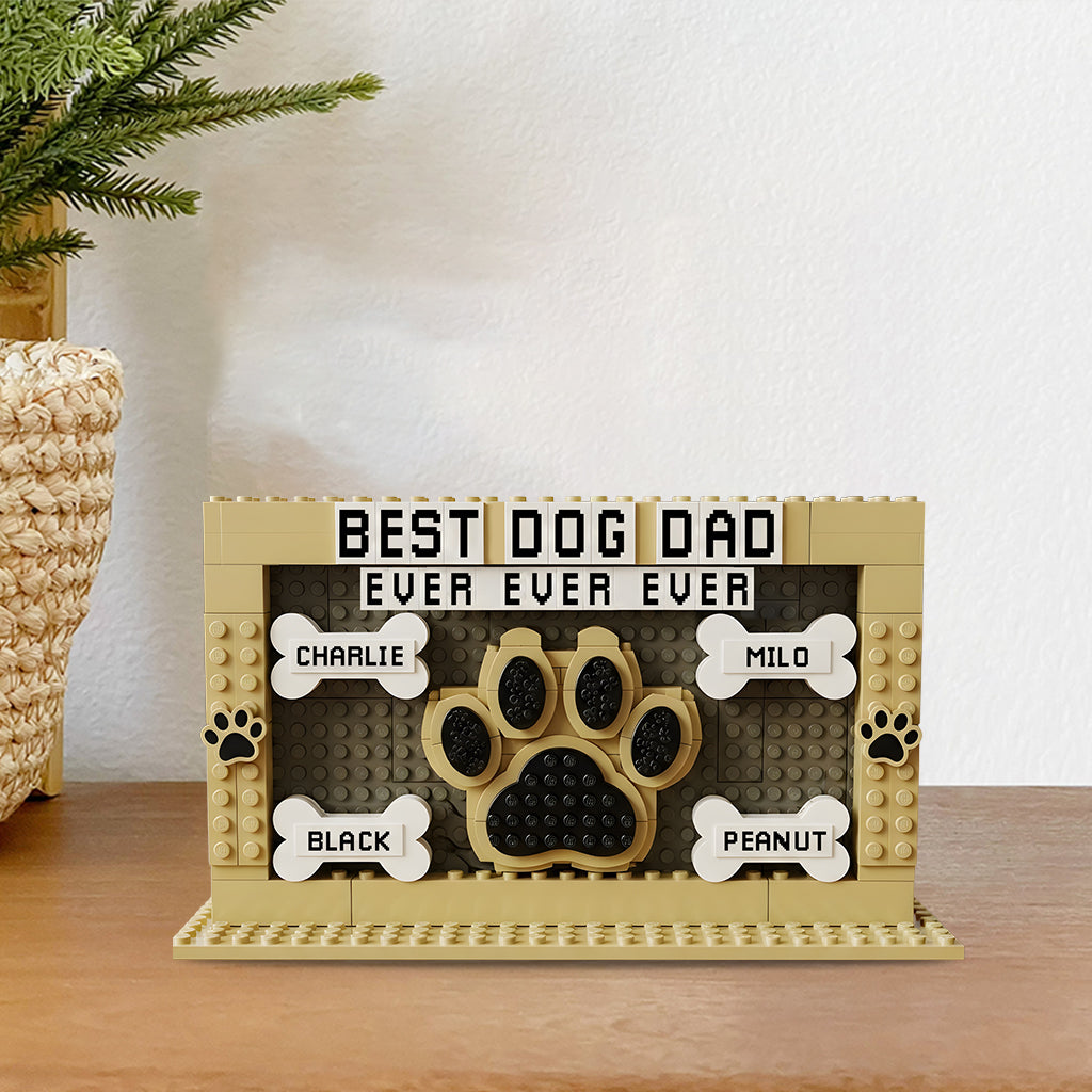Best Dog Dad Ever - Personalized Dog Custom Shaped Acrylic Plaque