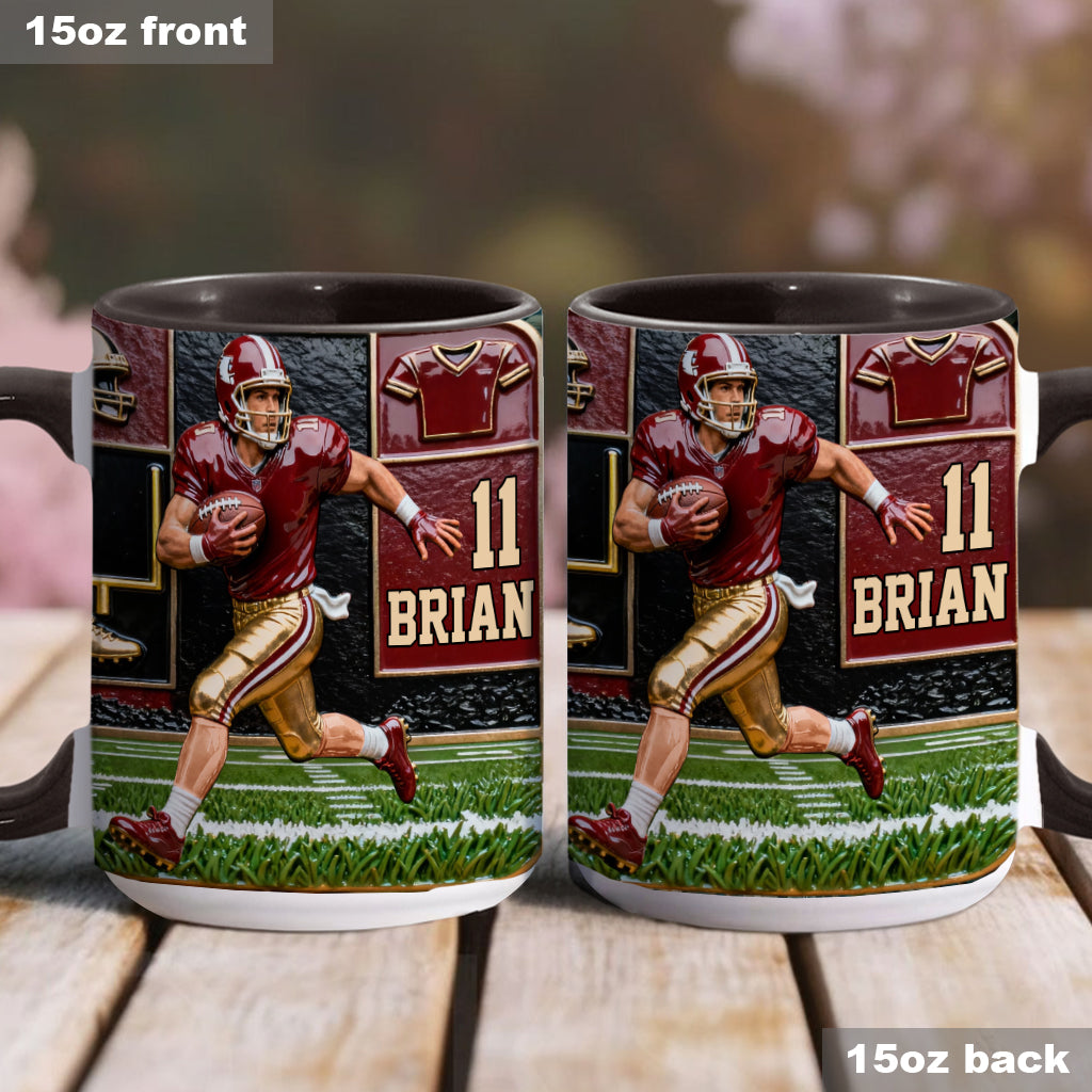 Love Football - Personalized Football Accent Mug