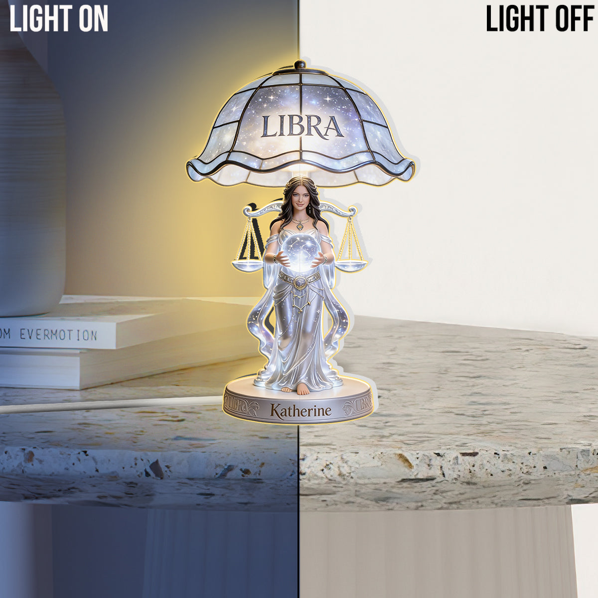 Custom Any Photo Zodiac Style - Personalized Self Love Acrylic LED Night Light