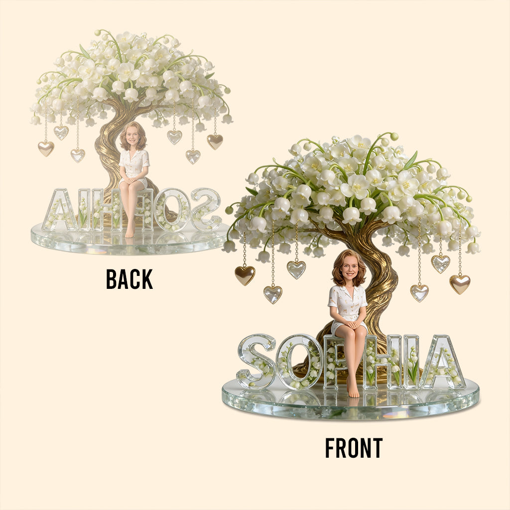 Custom Any Photo Birthmonth Flower - Personalized Self Love Custom Shaped Acrylic Plaque