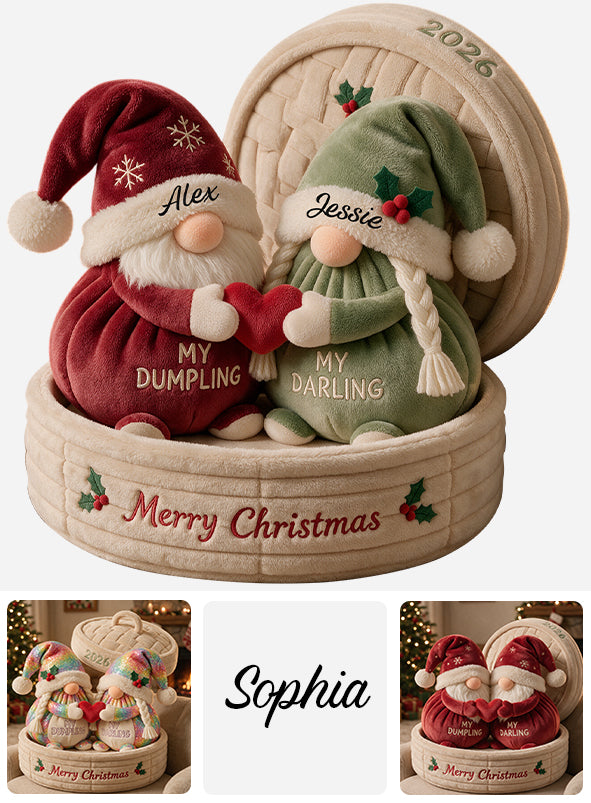 My Dumpling My Darling - Personalized Couple Premium Faux Fur Pillow