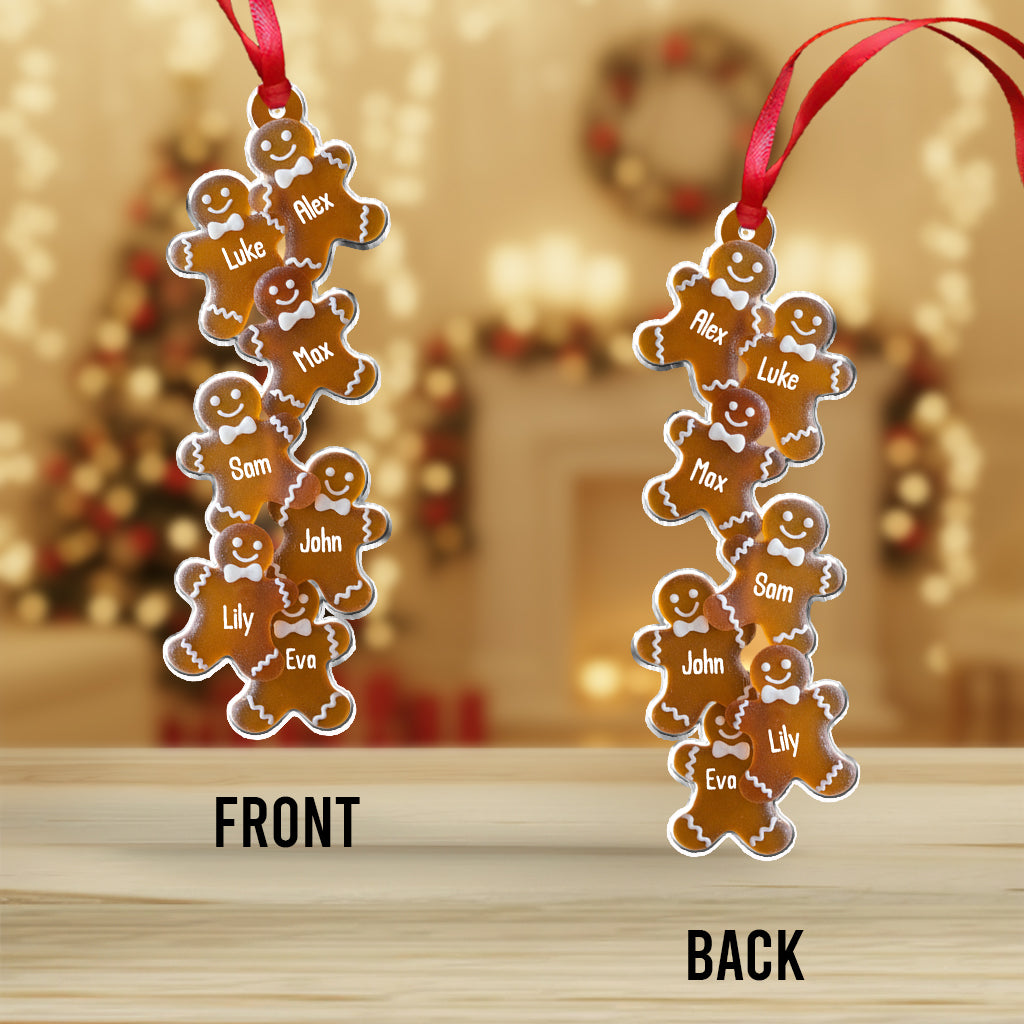 Gingerbread Family - Personalized Family Ornament