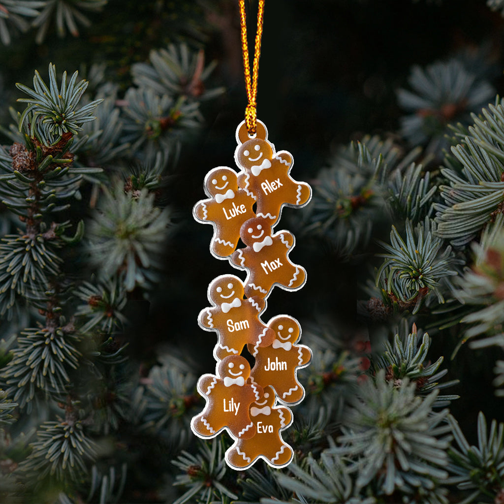 Gingerbread Family - Personalized Family Ornament