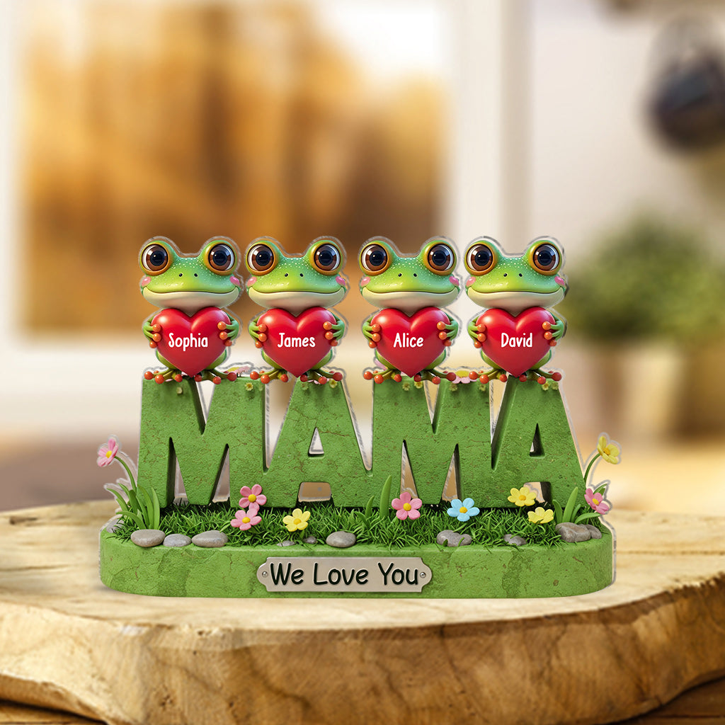 Mama We Love You - Personalized Mother Custom Shaped Acrylic Plaque