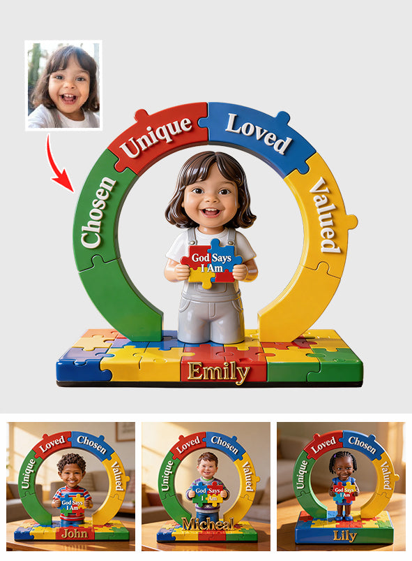 Autism Awareness, Gift For Them - Personalized Autism Awareness Custom Shaped Acrylic Plaque