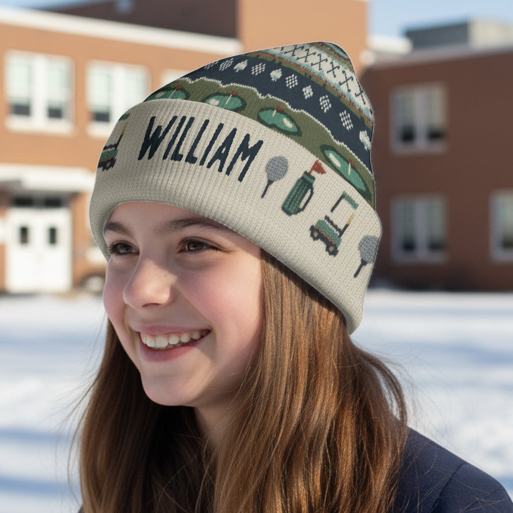 Golf Winter - Personalized Golf Beanie Hat