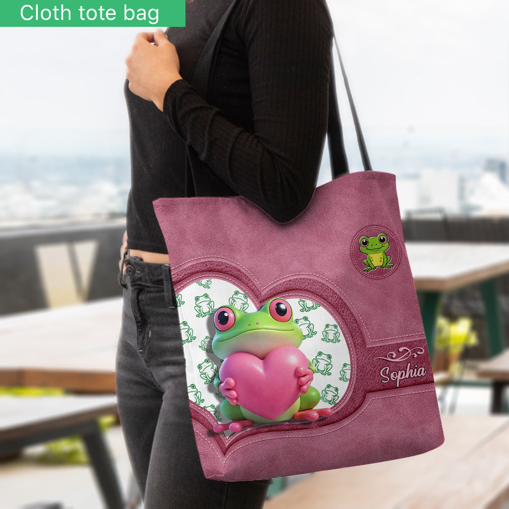 Love Frog - Personalized Frog Tote Bag