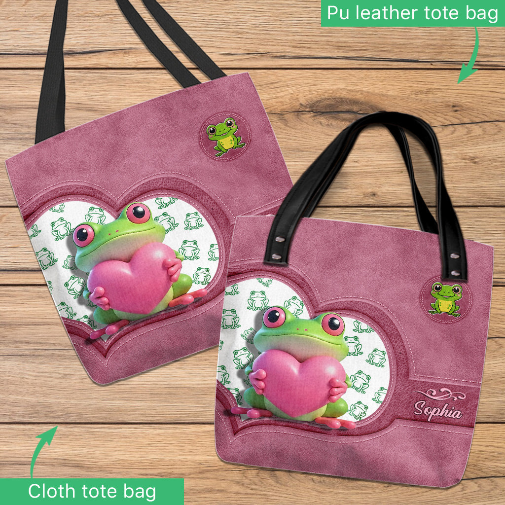 Love Frog - Personalized Frog Tote Bag