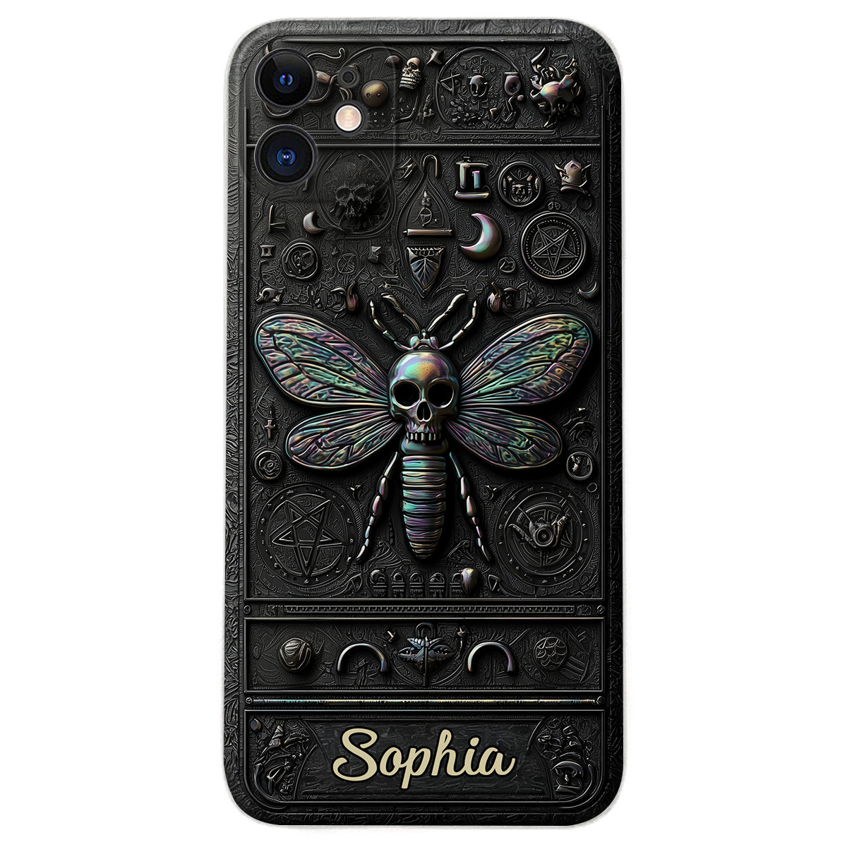 Gothic Witch - Personalized Witch Leather Phone Case