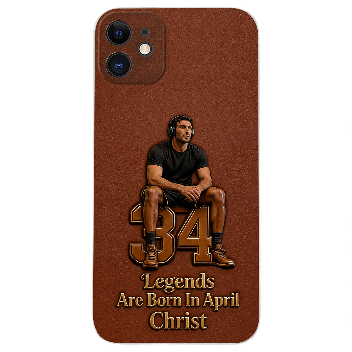 Happy Birthday Legends - Personalized Birthday 3D Embossed Leather Phone Case