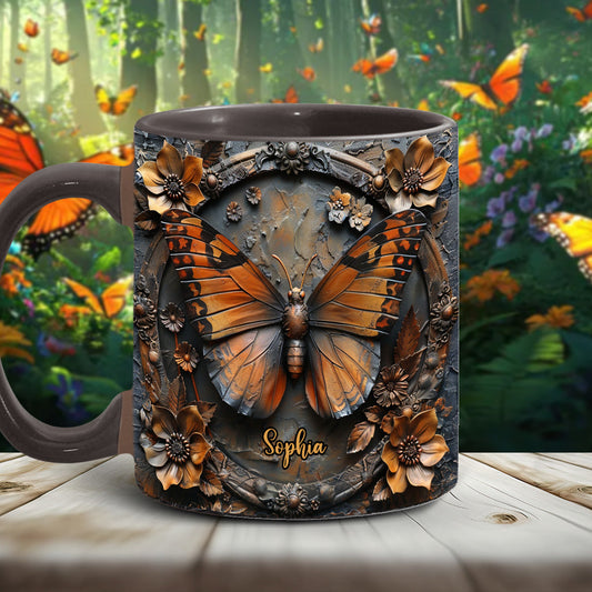 Beautiful Monarch - Personalized Butterfly Accent Mug