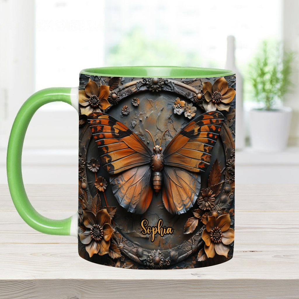 Beautiful Monarch - Personalized Butterfly Accent Mug