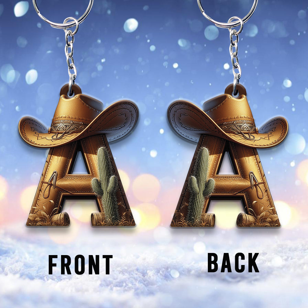 Western Letter - Personalized Keychain