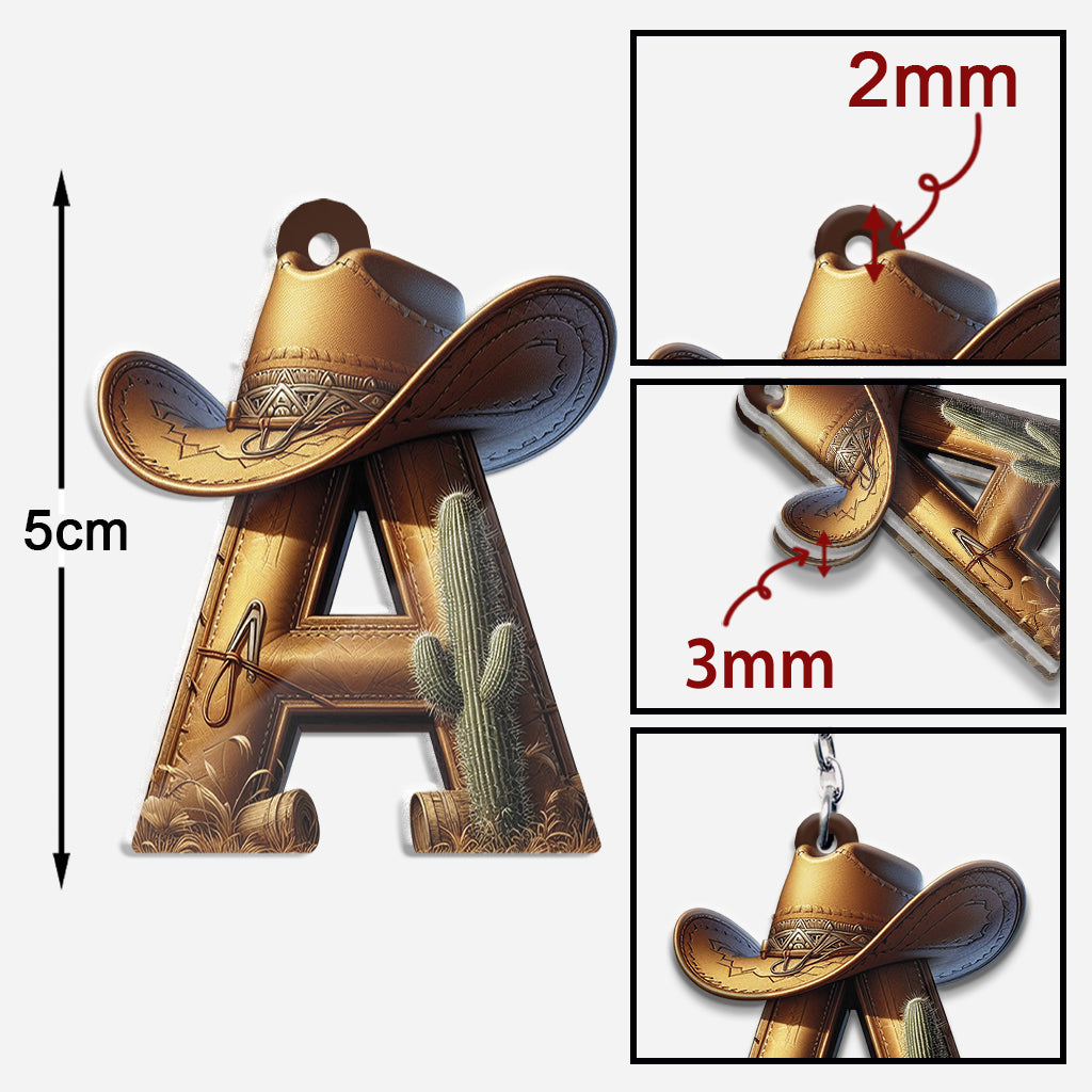 Western Letter - Personalized Keychain