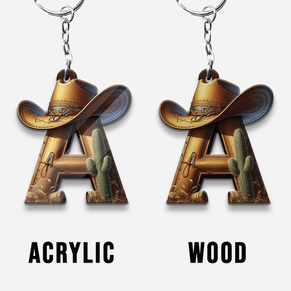 Western Letter - Personalized Keychain