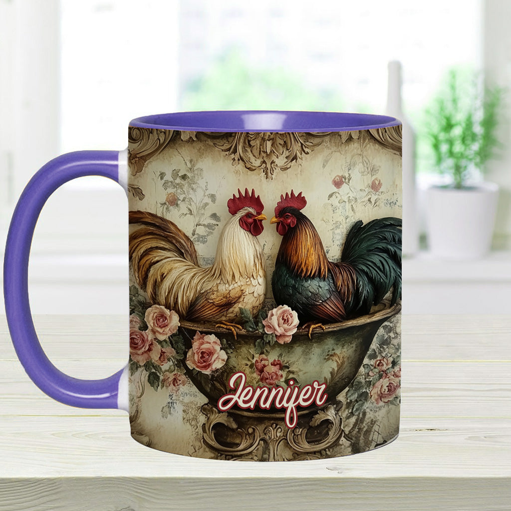 Love Rooster - Personalized Farmer Accent Mug