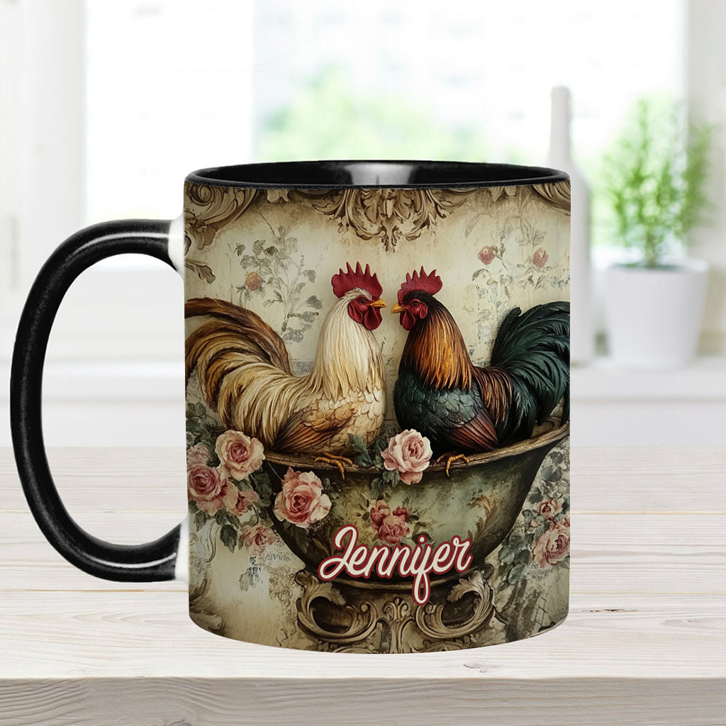 Love Rooster - Personalized Farmer Accent Mug
