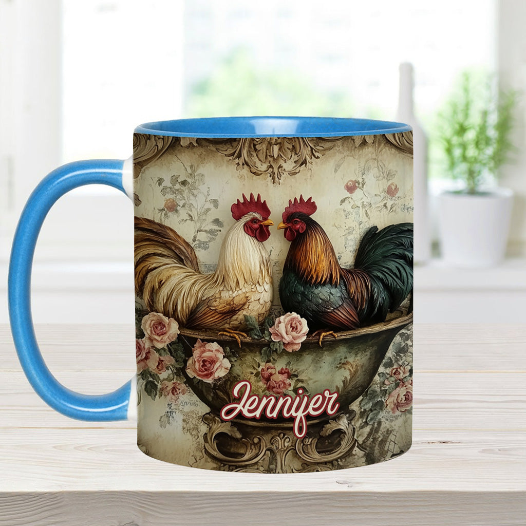 Love Rooster - Personalized Farmer Accent Mug