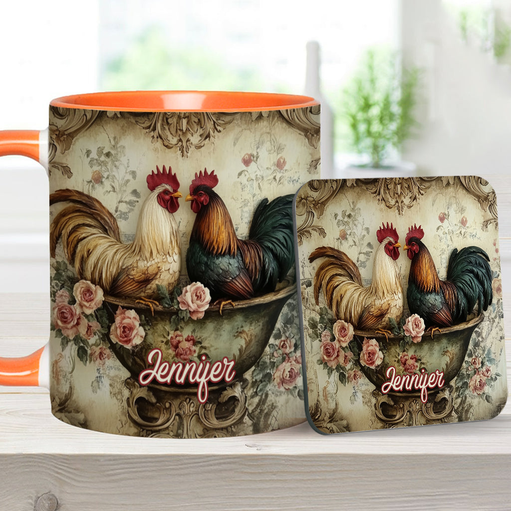 Love Rooster - Personalized Farmer Accent Mug