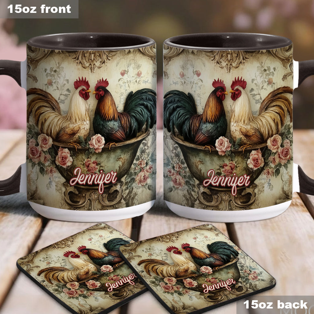 Love Rooster - Personalized Farmer Accent Mug