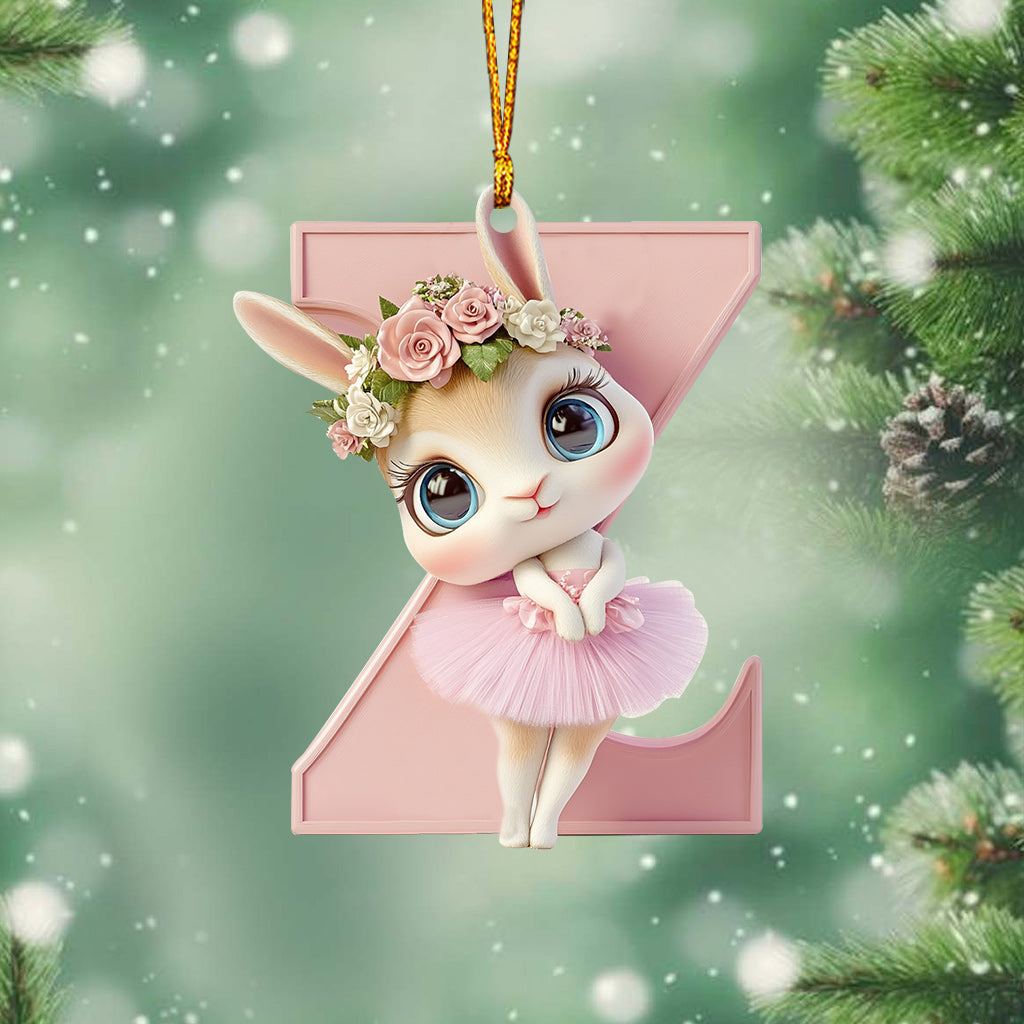 Ballet Bunny Alphabet - Personalized Ballet Ornament