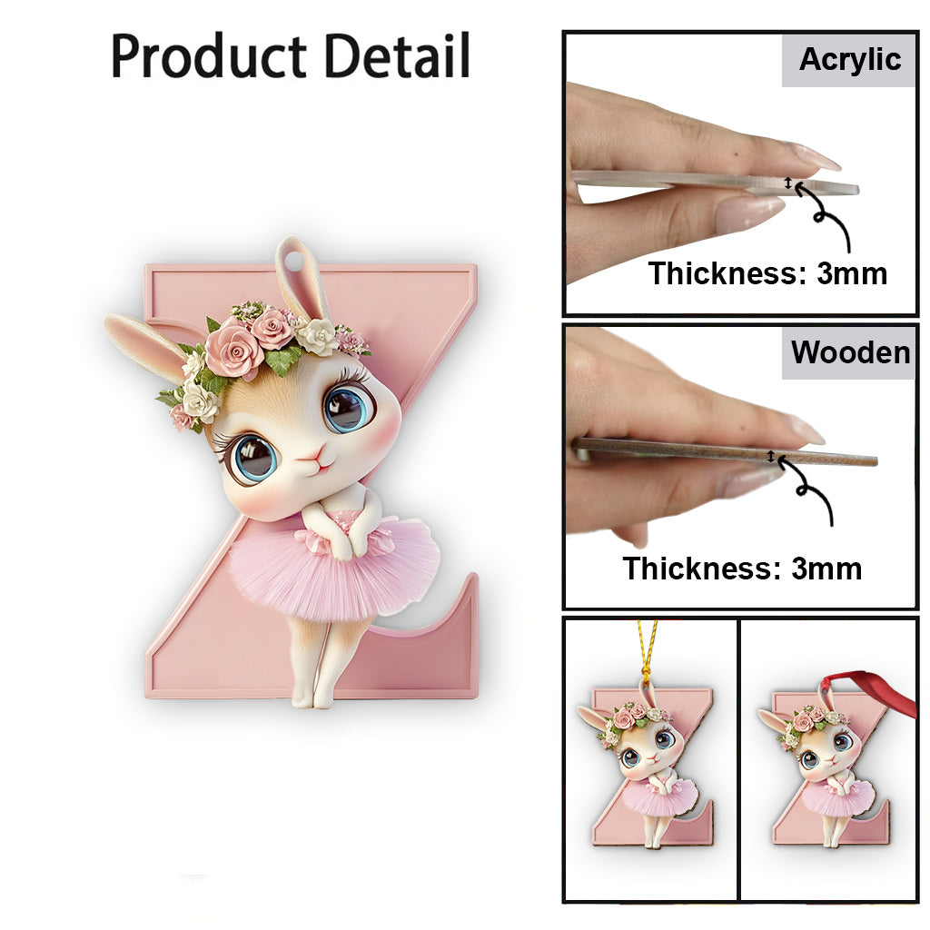 Ballet Bunny Alphabet - Personalized Ballet Ornament