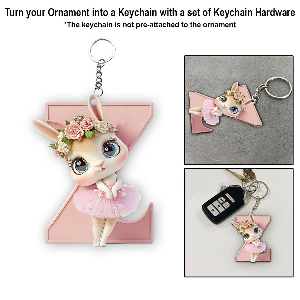 Ballet Bunny Alphabet - Personalized Ballet Ornament