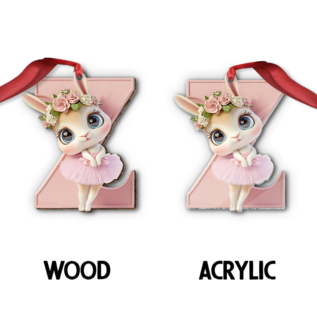 Ballet Bunny Alphabet - Personalized Ballet Ornament