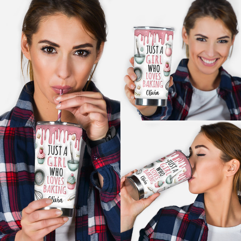 Just A Girl Who Loves Baking - Personalized Baking Tumbler