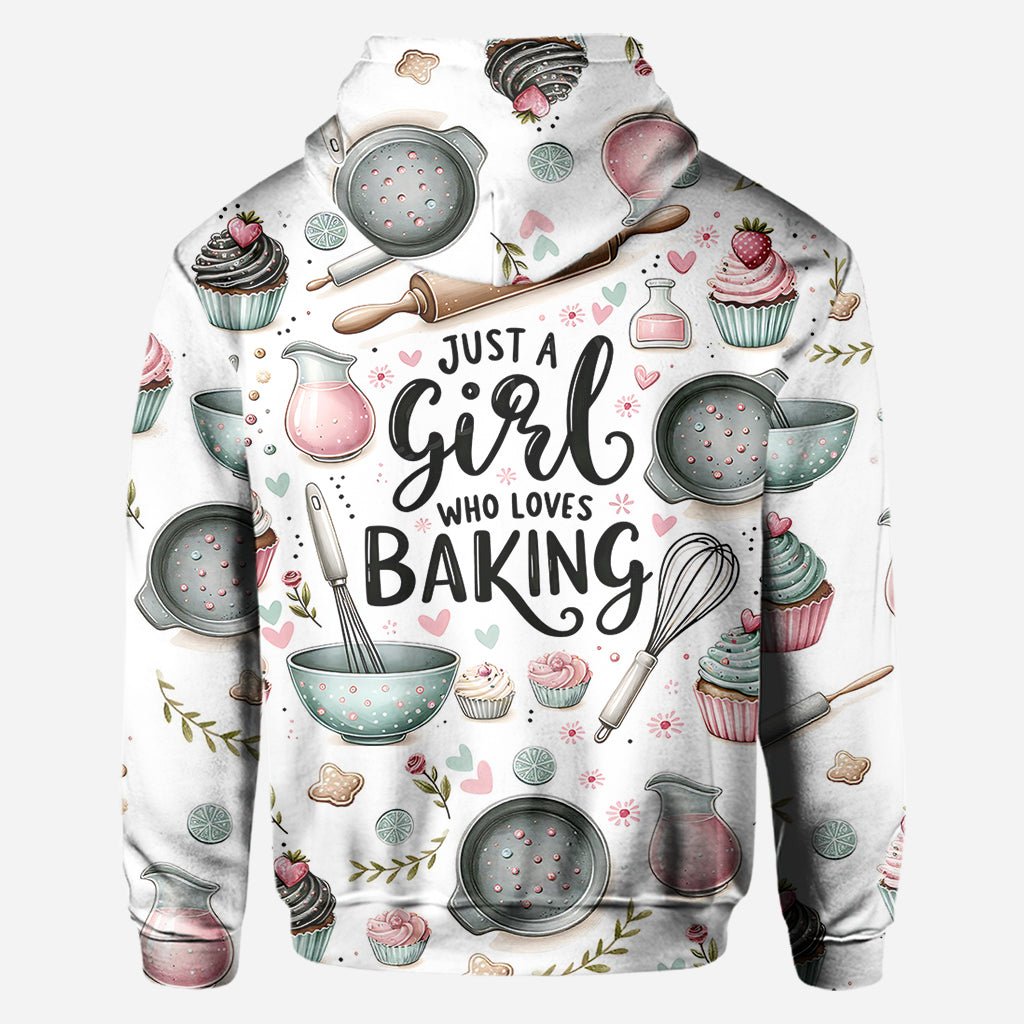 Just A Girl Who Loves Baking - Personalized Baking All Over Shirt