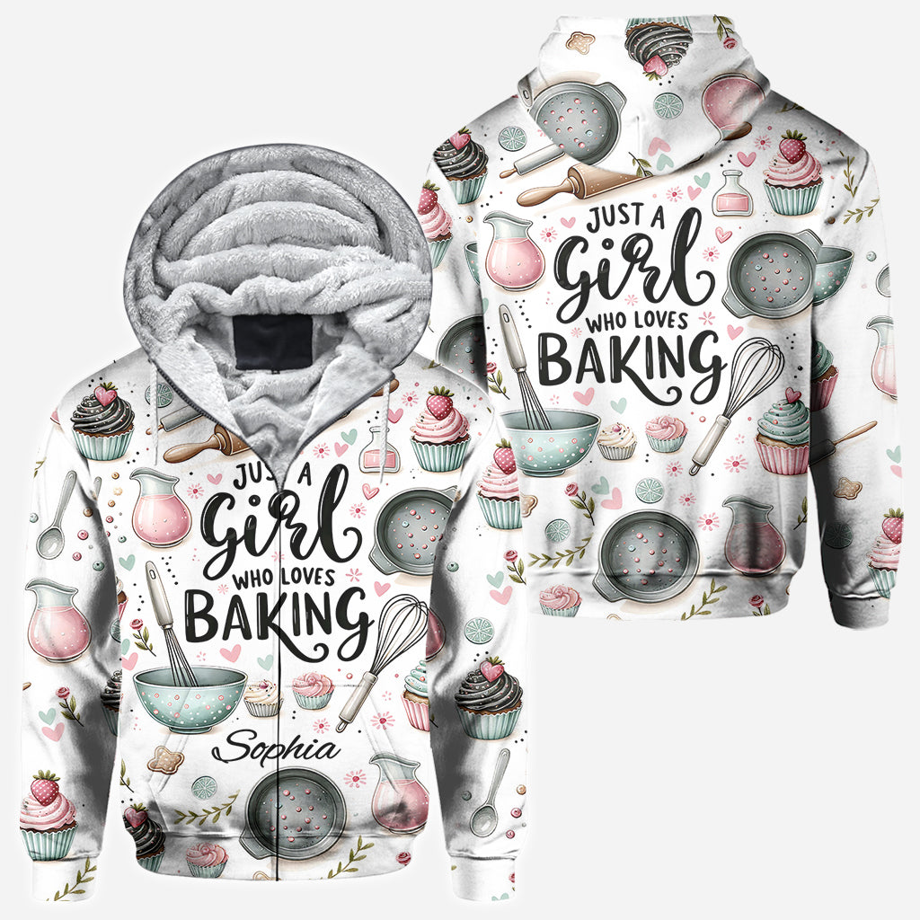 Just A Girl Who Loves Baking - Personalized Baking All Over Shirt