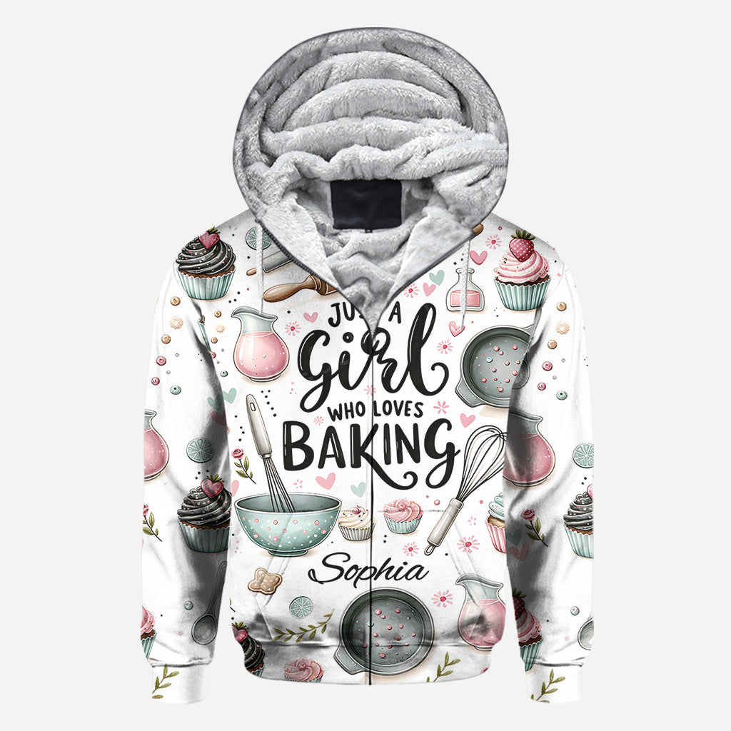 Just A Girl Who Loves Baking - Personalized Baking All Over Shirt