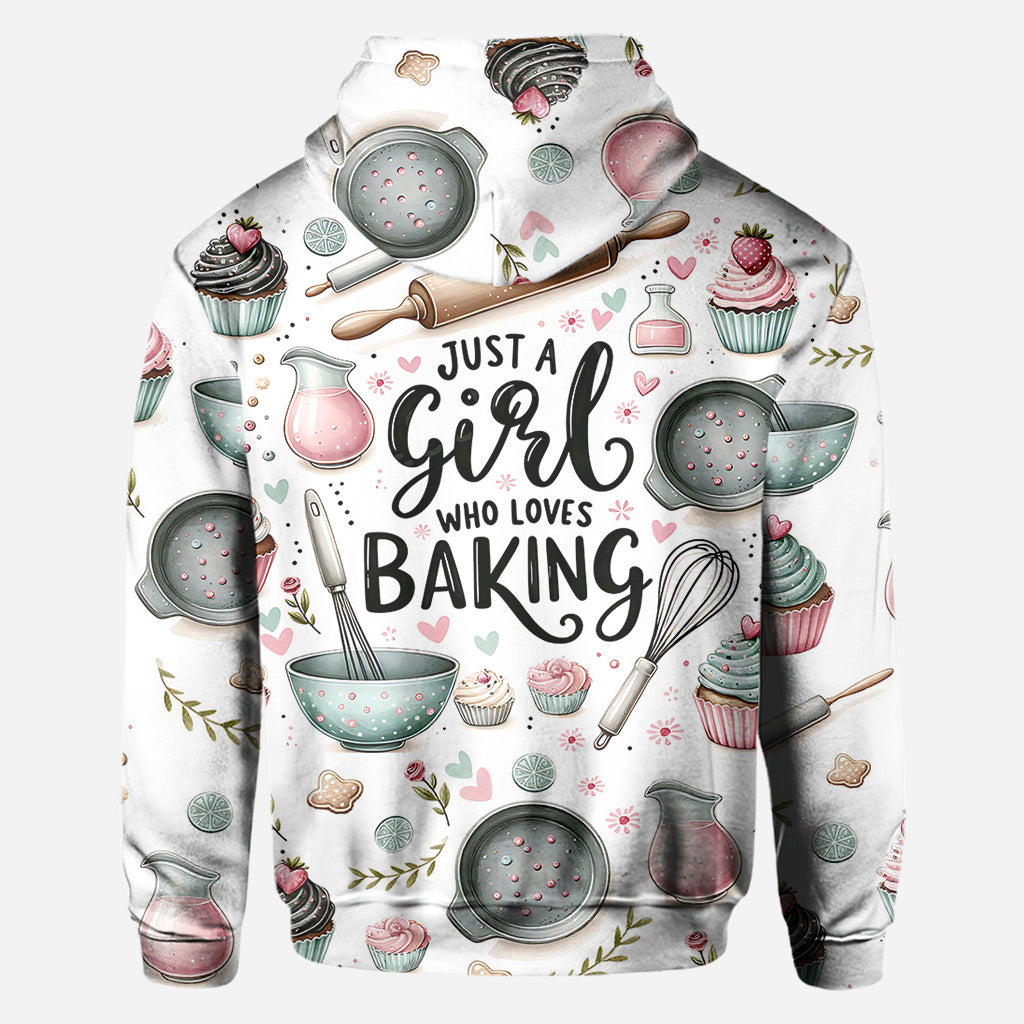 Just A Girl Who Loves Baking - Personalized Baking All Over Shirt