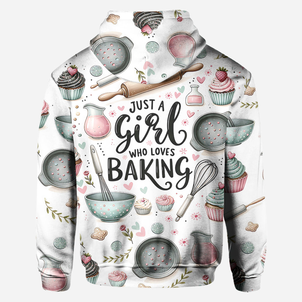 Just A Girl Who Loves Baking - Personalized Baking All Over Shirt