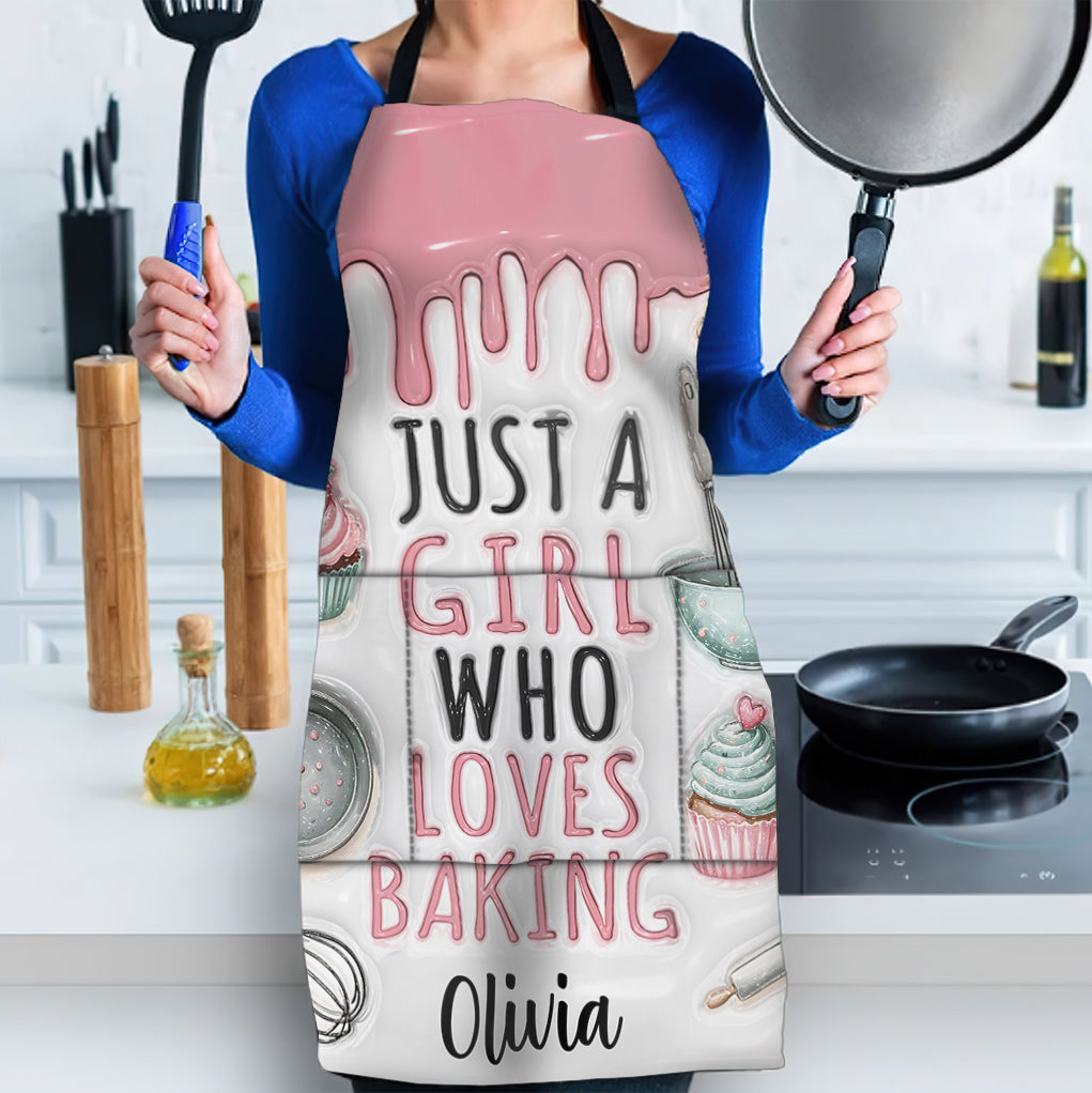 Just A Girl Who Loves Baking - Personalized Baking Apron