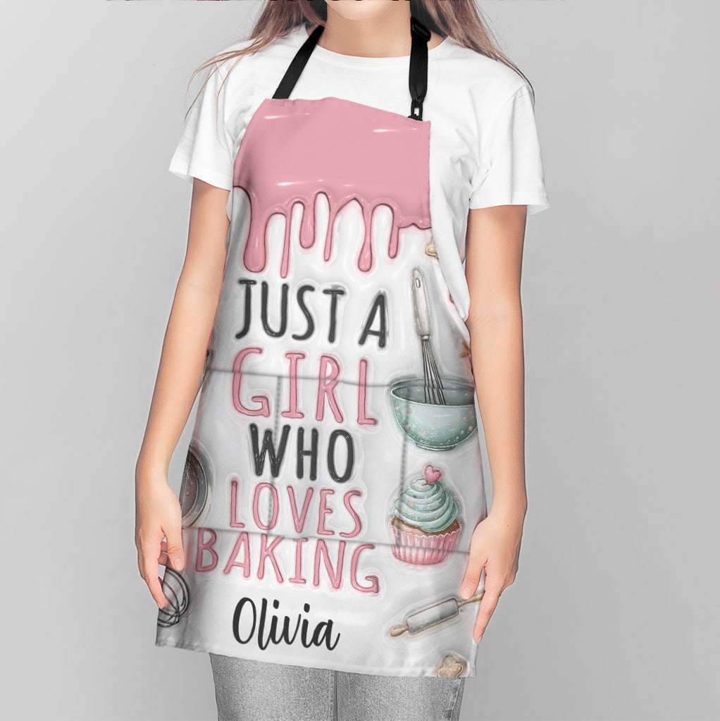 Just A Girl Who Loves Baking - Personalized Baking Apron